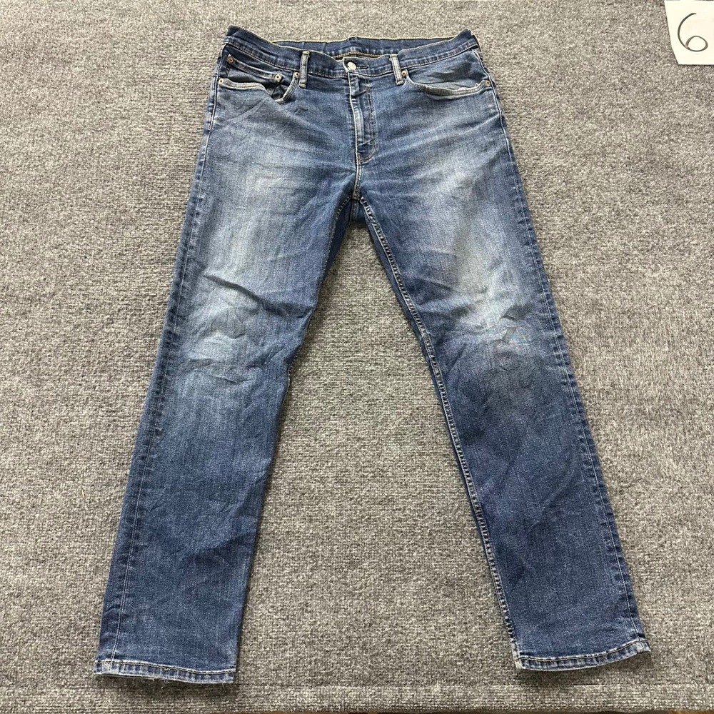 Levi's Jeans Mens Size 36 Blue 502 Regular Taper Medium Wash Stretch Denim